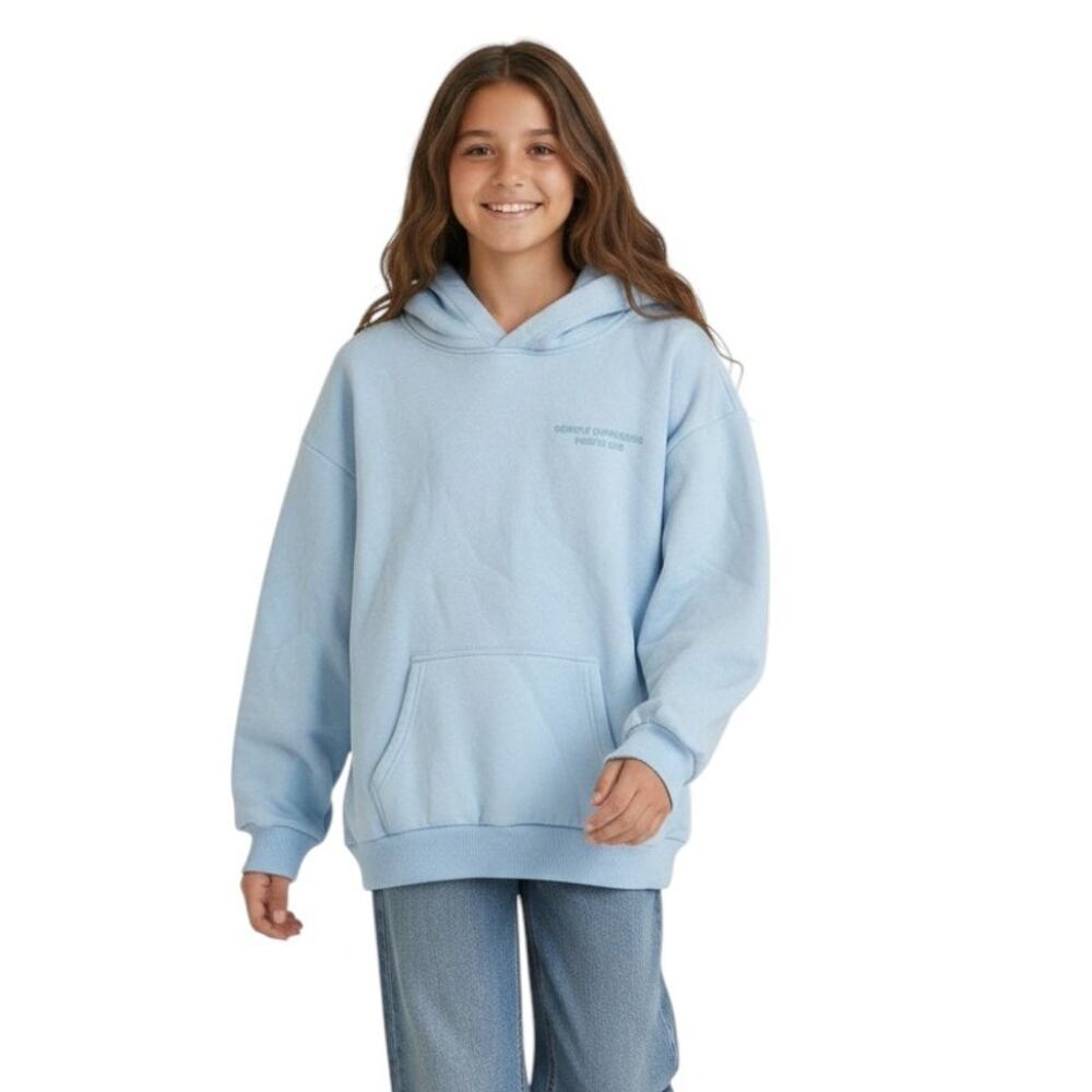 Comfrt Collection Pastel Edit Baby Blue Hoodie, Size L, Kids